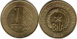 монета Ангола 1 кванза 2012