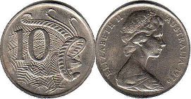 монета Австралия 10 центов 1976