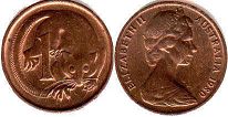 монета Австралия 1 цент 1980