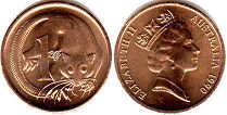 монета Австралия 1 цент 1990
