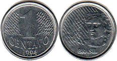 монета Бразилия 1 сентаво 1994