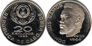 монета Кабо-Верде 20 эскудо 1982