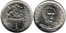монета Чили 1 эскудо 1972