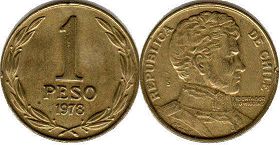 монета Чили 1 песо 1978