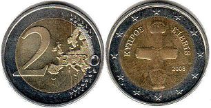 монета Кмпр 2 евро 2008