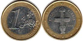 монета Кмпр 1 евро 2008