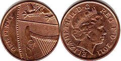 монета Великобритания 1 пенни 2011