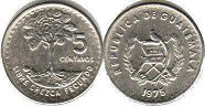 монета Гватемала 5 сентаво 1975