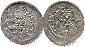 монета Венгрия денар без даты (1307-1342)