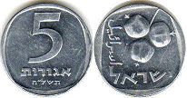 монета Израиль 5 агор 1978