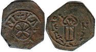 монета Сицилия 1/2 фолларо без даты (1130-1154)