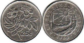монета Мальта 25 центов 1986