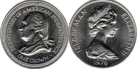 монета Остров Мэн крона 1976