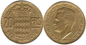 монета Монако 20 франков 1951