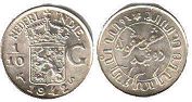 монета Голландская Ост-Индия 1/10 гульдена 1942