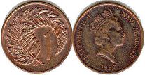 монета Новая Зеландия 1 цент 1987