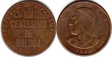 монета Панама 1 сентесимо 1996