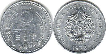 монета Румыния 5 лей 1978