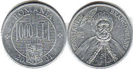 монета Румыния 1000 лей 2001