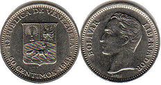 монета Венесуэла 50 сентимо 1965