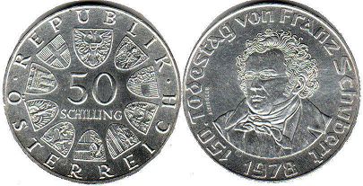монета Австрия 50 шиллингов 1978