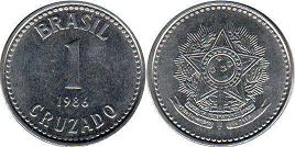 монета Бразилия 1 крузадо 1986