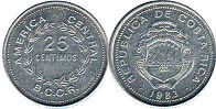 монета Коста Рика 25 сентимо 1983