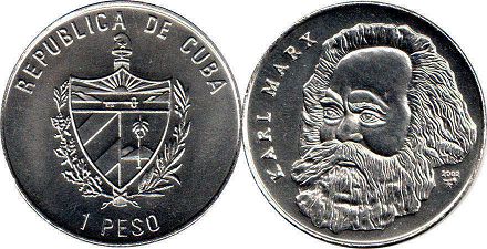 монета Куба 1 песо 2002