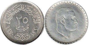 монета Египет 25 пиастров 1970 Насер