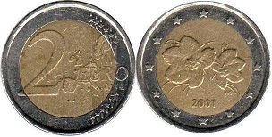 монета Финляндия 2 евро 2001