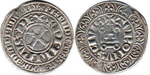 монета Франция грош 1280