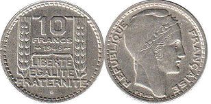 монета Франция 10 франков 1946