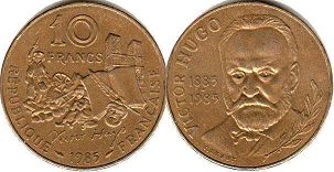 монета Франция 10 франков 1985