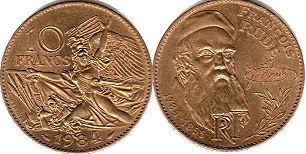 монета Франция 10 франков 1984