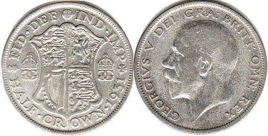 монета Великобритания 1/2 кроны 1931
