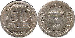 монета Венгрия 50 филлеров 1926