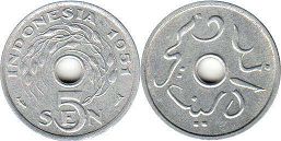монета Индонезия 5 сен 1951