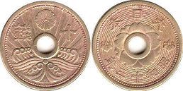 монета Япония 10 сен 1938