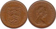 монета Джерси 1/2 новых пенни 1971