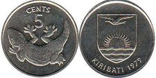 монета Кирибати 5 центов 1979