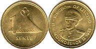 монета Лесото 1 сенте 1985