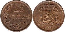 монета Люксембург 25 сантимов 1946
