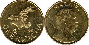 монета Малави 1 квача 1996