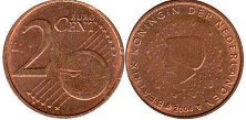 монета Нидерланды 2 евро цента 2004