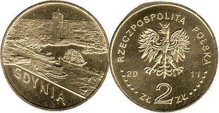 монета Польша 2 злотых 2011