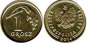 монета Польша 1 грош 2014