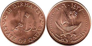 монета Катар 10 дирхамов 2006