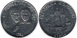 монета Сан-Марино 50 лир 1984