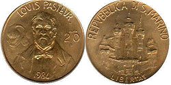 монета Сан-Марино 20 лир 1984