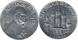 монета Сан-Марино 10 лир 1984